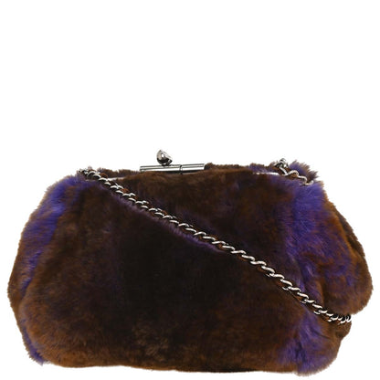 Chanel * 2004-2005 Brown Rabbit Fur Shoulder Bag