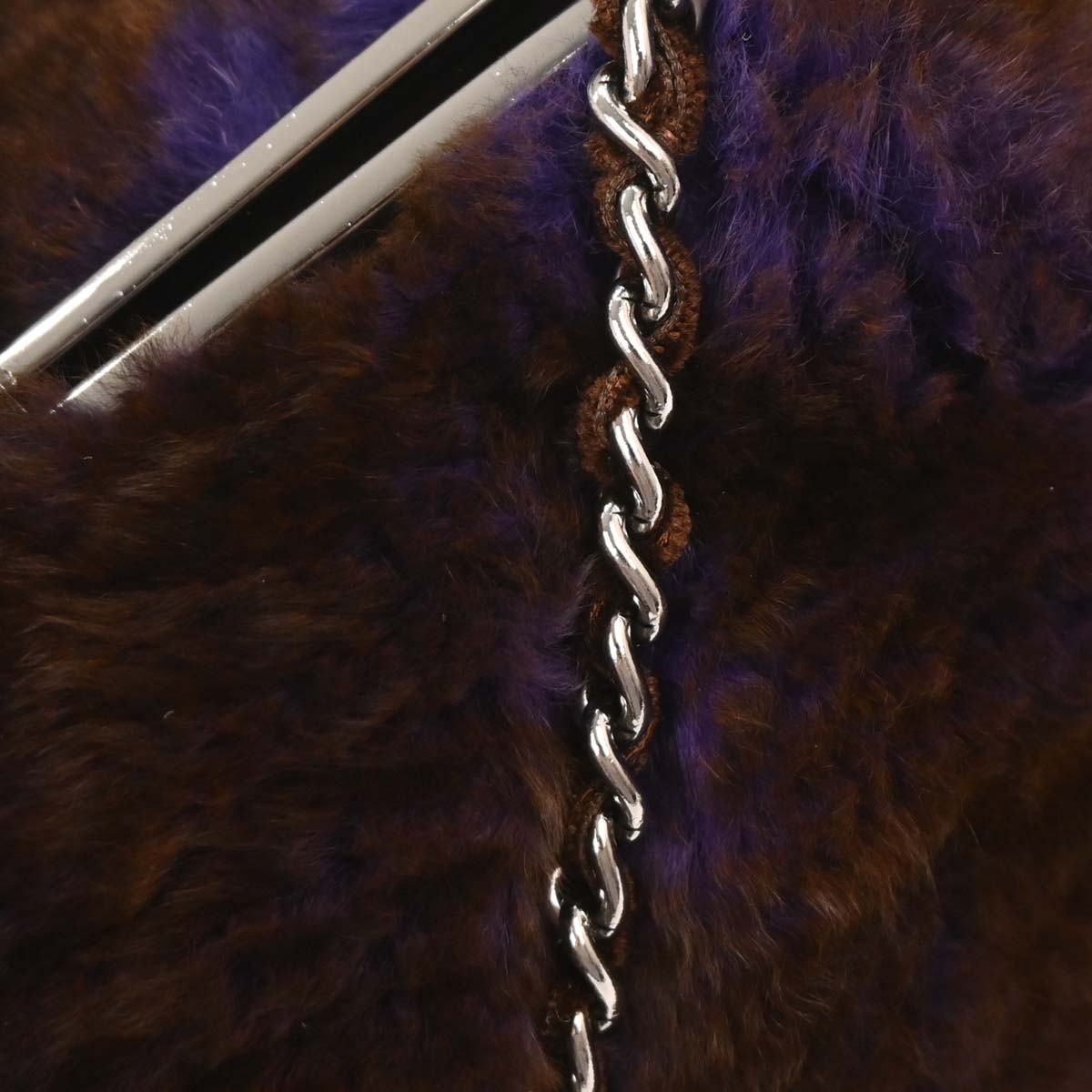 Chanel * 2004-2005 Brown Rabbit Fur Shoulder Bag