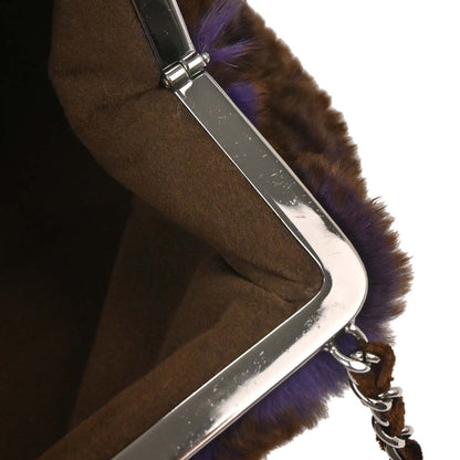 Chanel * 2004-2005 Brown Rabbit Fur Shoulder Bag