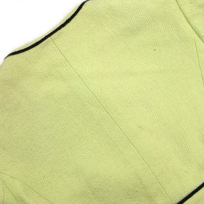 Chanel Single Breasted Collarless Jacket Light Green #36