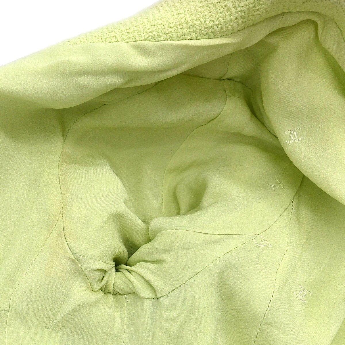 Chanel Single Breasted Collarless Jacket Light Green #36