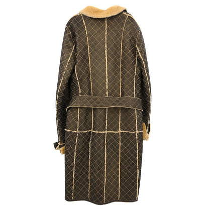 Chanel Single Breasted Coat Brown #38