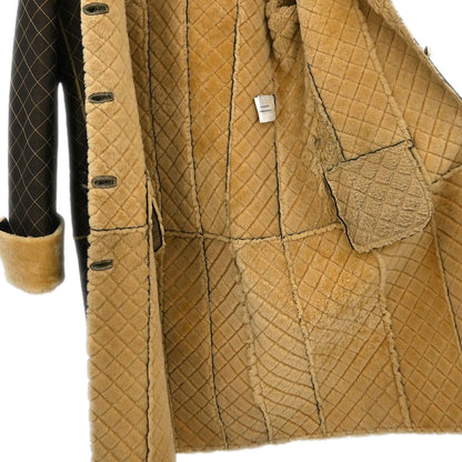 Chanel Single Breasted Coat Brown #38