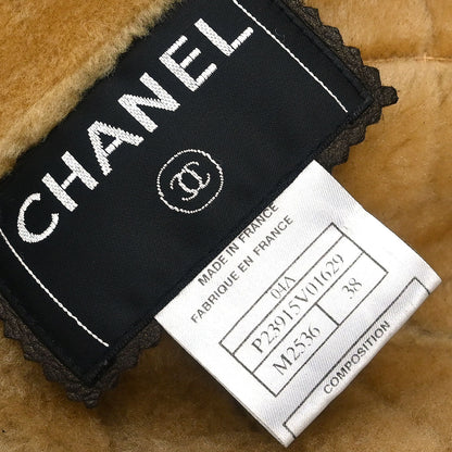 Chanel Single Breasted Coat Brown #38