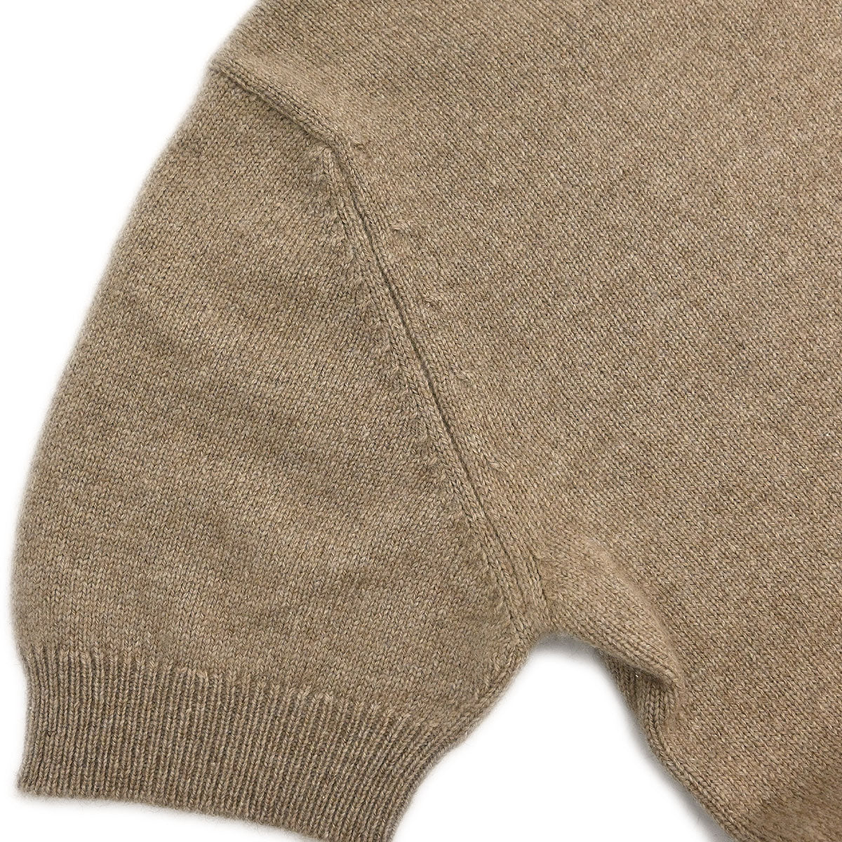 Chanel Ensemble Cardigan Short Sleeve Top Beige #36