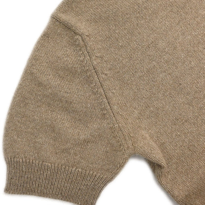 Chanel Ensemble Cardigan Short Sleeve Top Beige #36