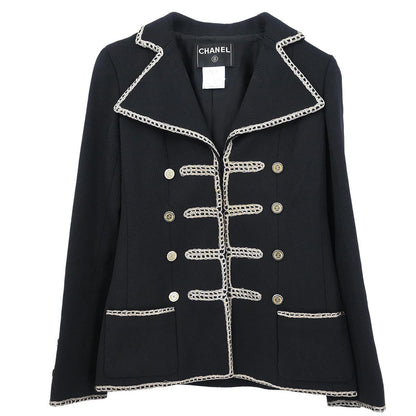 Chanel Napoleon Single Breasted Jacket Black #34