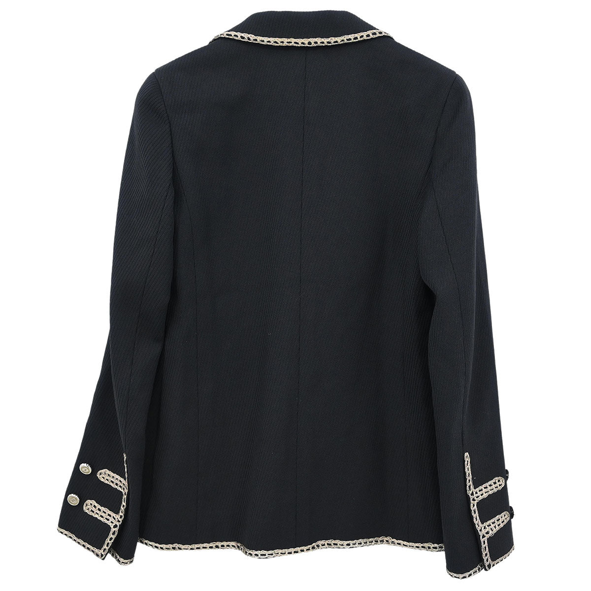 Chanel Napoleon Single Breasted Jacket Black #34