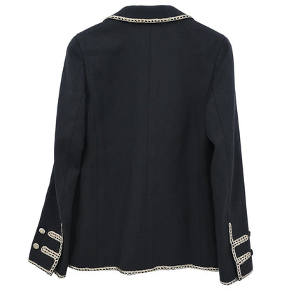 Chanel Napoleon Single Breasted Jacket Black #34
