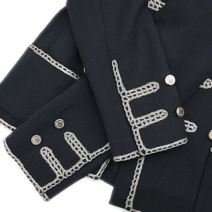 Chanel Napoleon Single Breasted Jacket Black #34