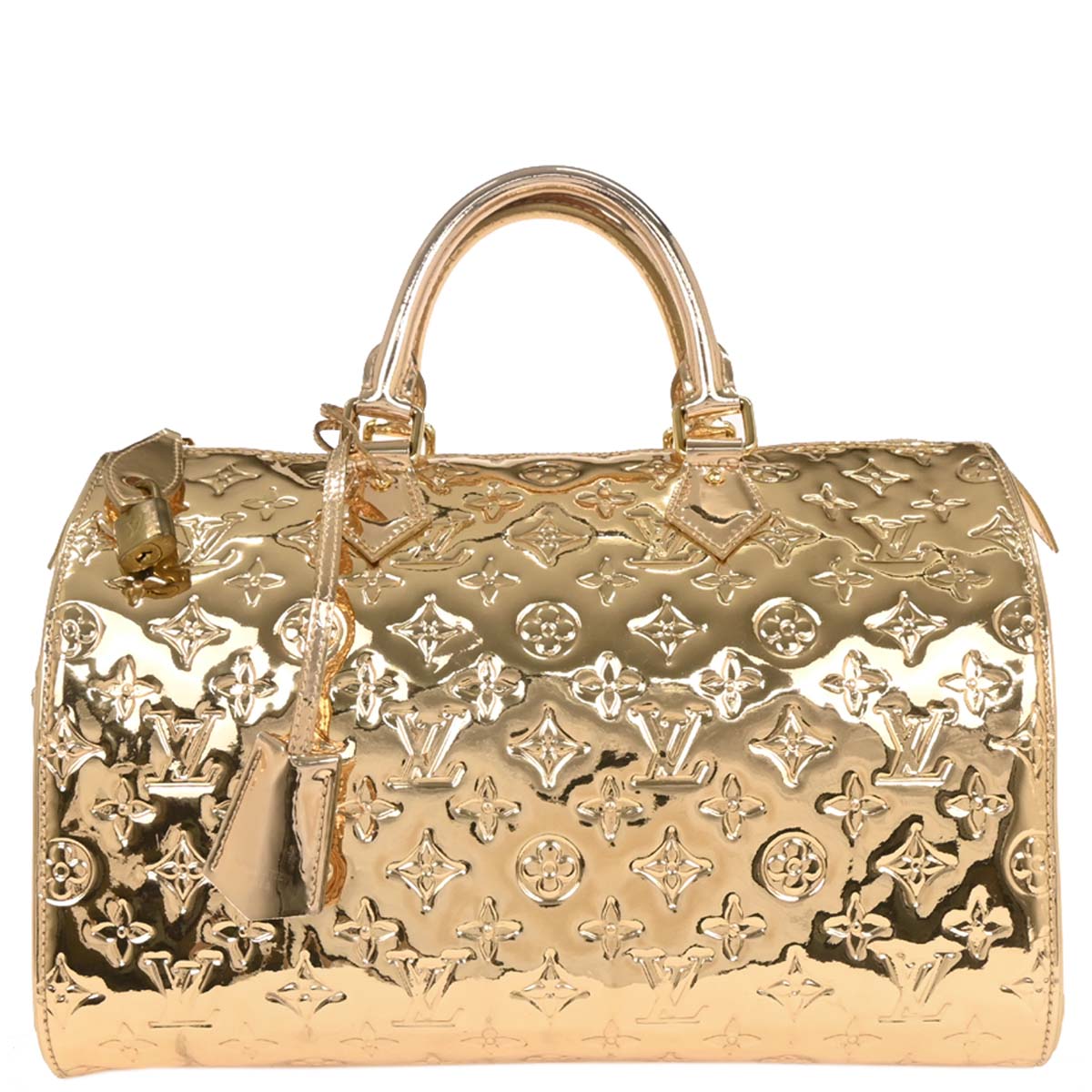 Louis Vuitton Gold Monogram Miroir Speedy 30 Handbag M95272