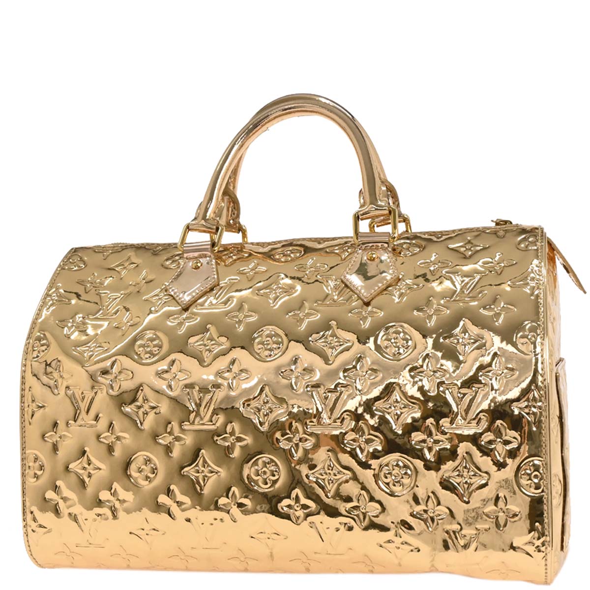 Louis Vuitton Gold Monogram Miroir Speedy 30 Handbag M95272