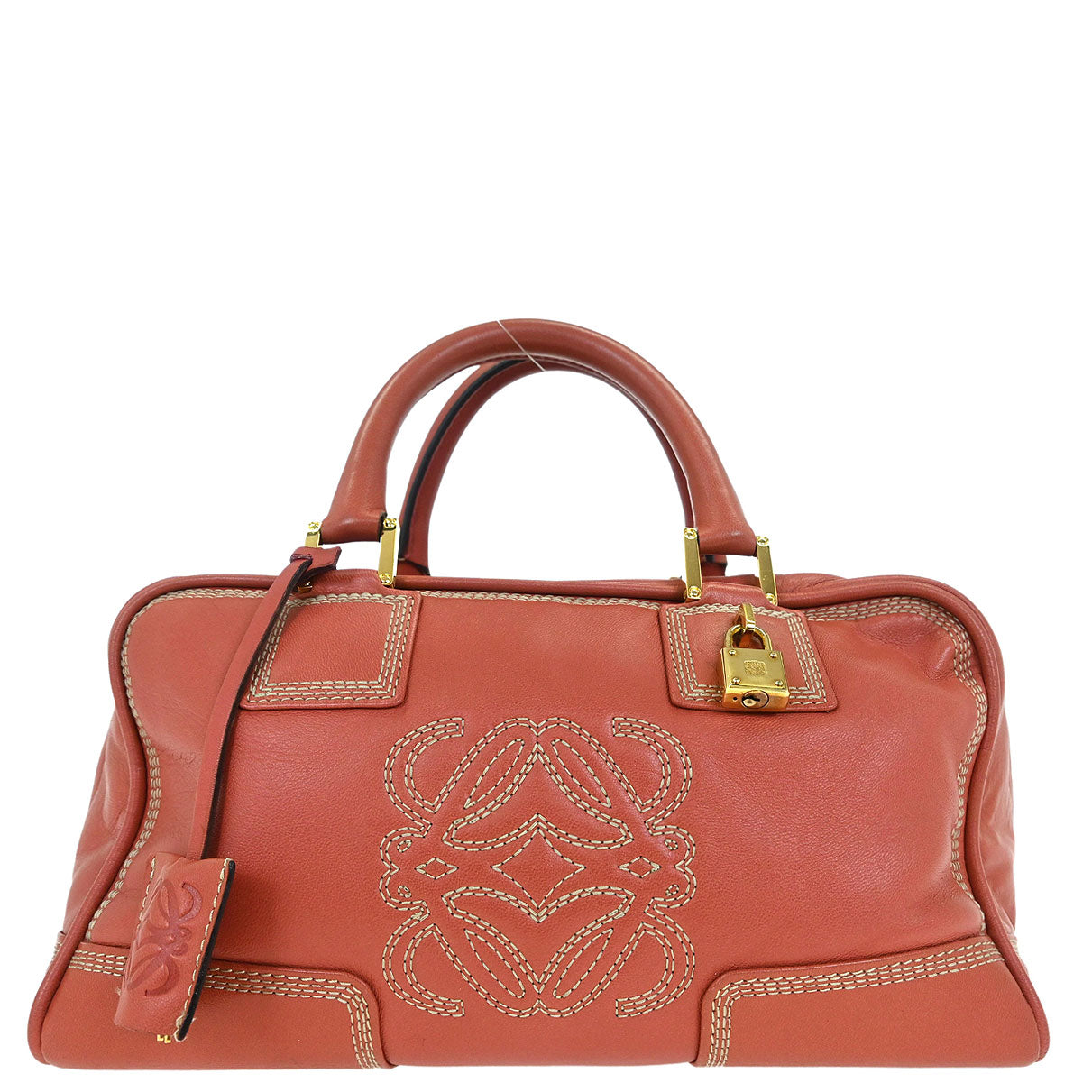Loewe Pink Lambskin Amazona 28 Handbag