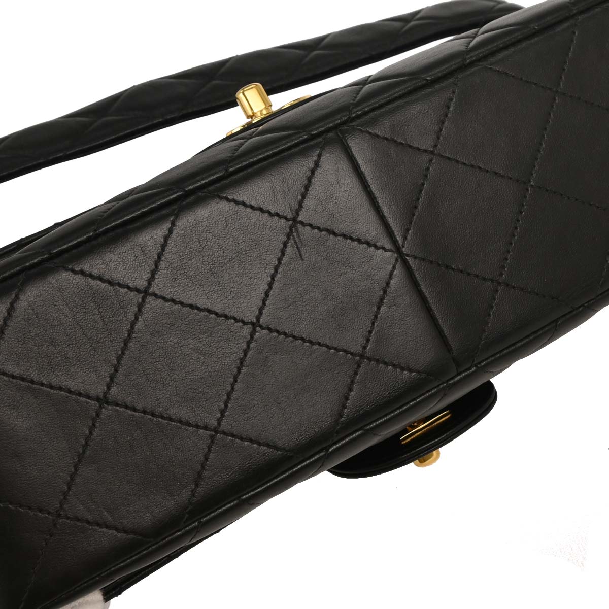 Chanel 1994-1996 Black Lambskin Double Sided Handbag