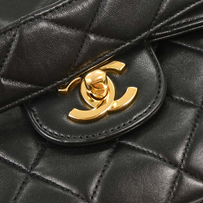 Chanel 1994-1996 Black Lambskin Double Sided Handbag