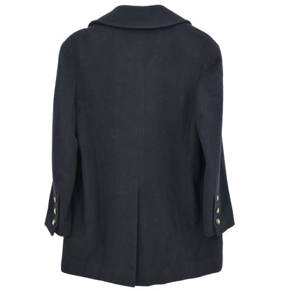 Chanel Double Breasted Coat Black #40