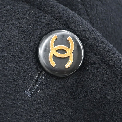 Chanel Double Breasted Coat Black #40