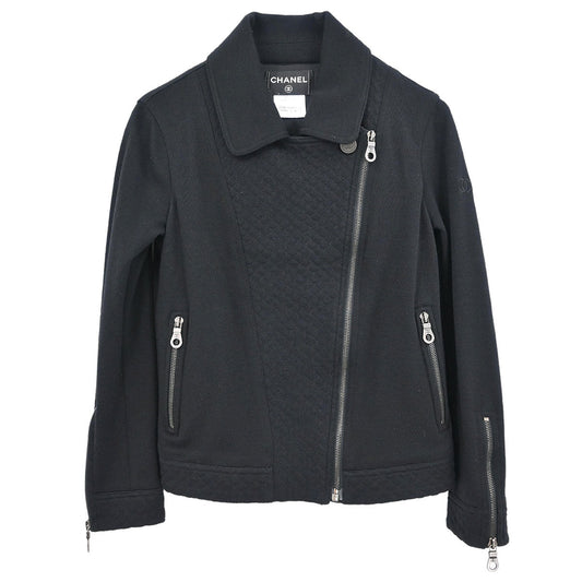 Chanel Zip Up Jacket Black #36