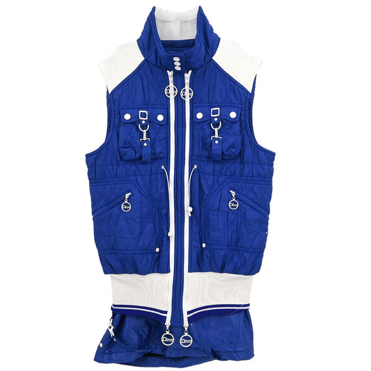 Christian Dior Setup Suit Jacket Skirt Blue #38 #36