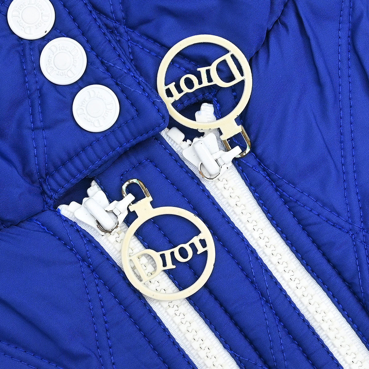 Christian Dior Setup Suit Jacket Skirt Blue #38 #36