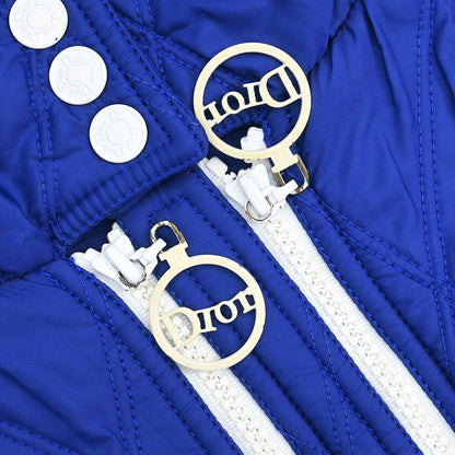 Christian Dior Setup Suit Jacket Skirt Blue #38 #36