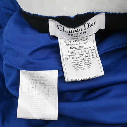 Christian Dior Setup Suit Jacket Skirt Blue #38 #36
