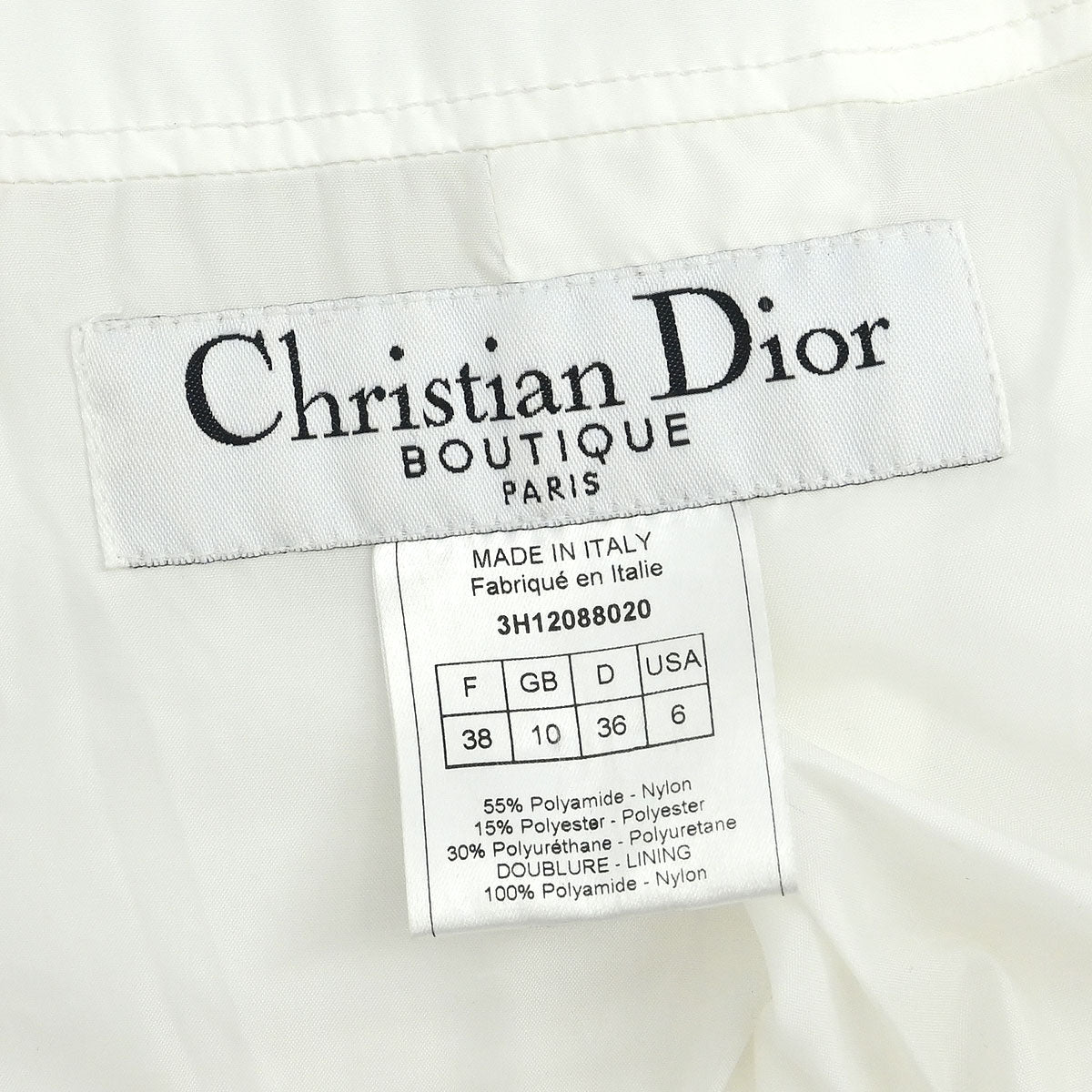 Christian Dior Single Breasted Coat White #38