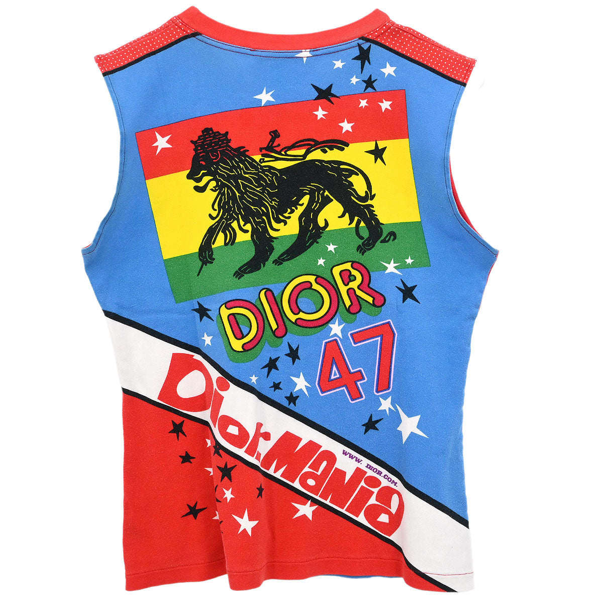 Christian Dior Tank Top Dior Mania Red Blue #40