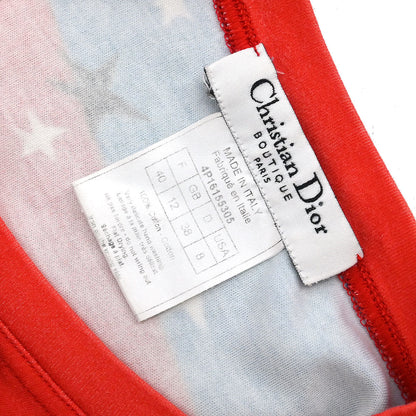 Christian Dior Tank Top Dior Mania Red Blue #40