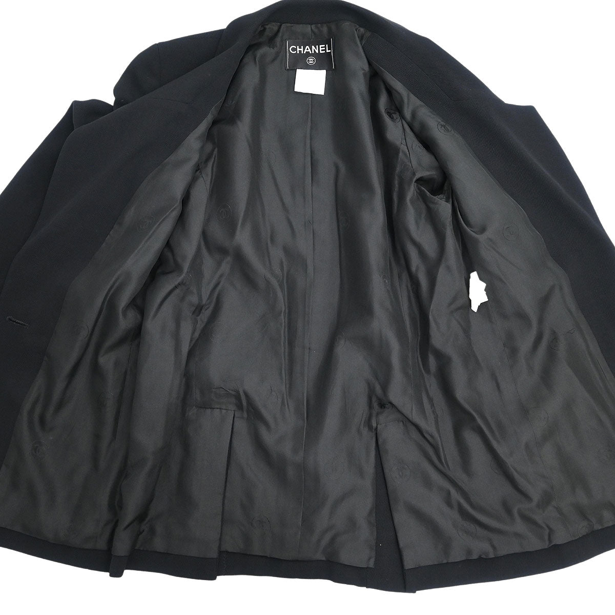 Chanel Single Breasted Jacket Black #36