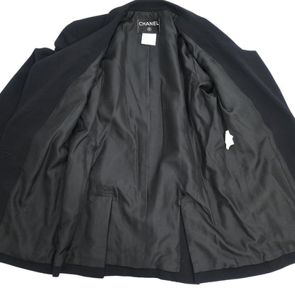 Chanel Single Breasted Jacket Black #36