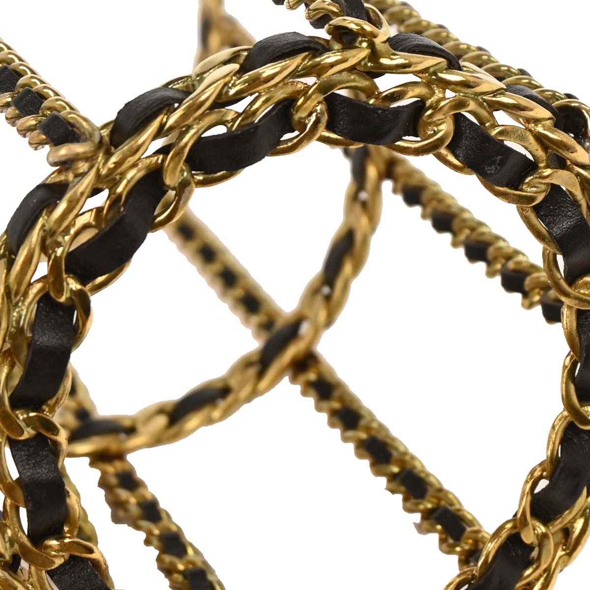 Chanel Gold Black Bottle Holder Shoulder Bag