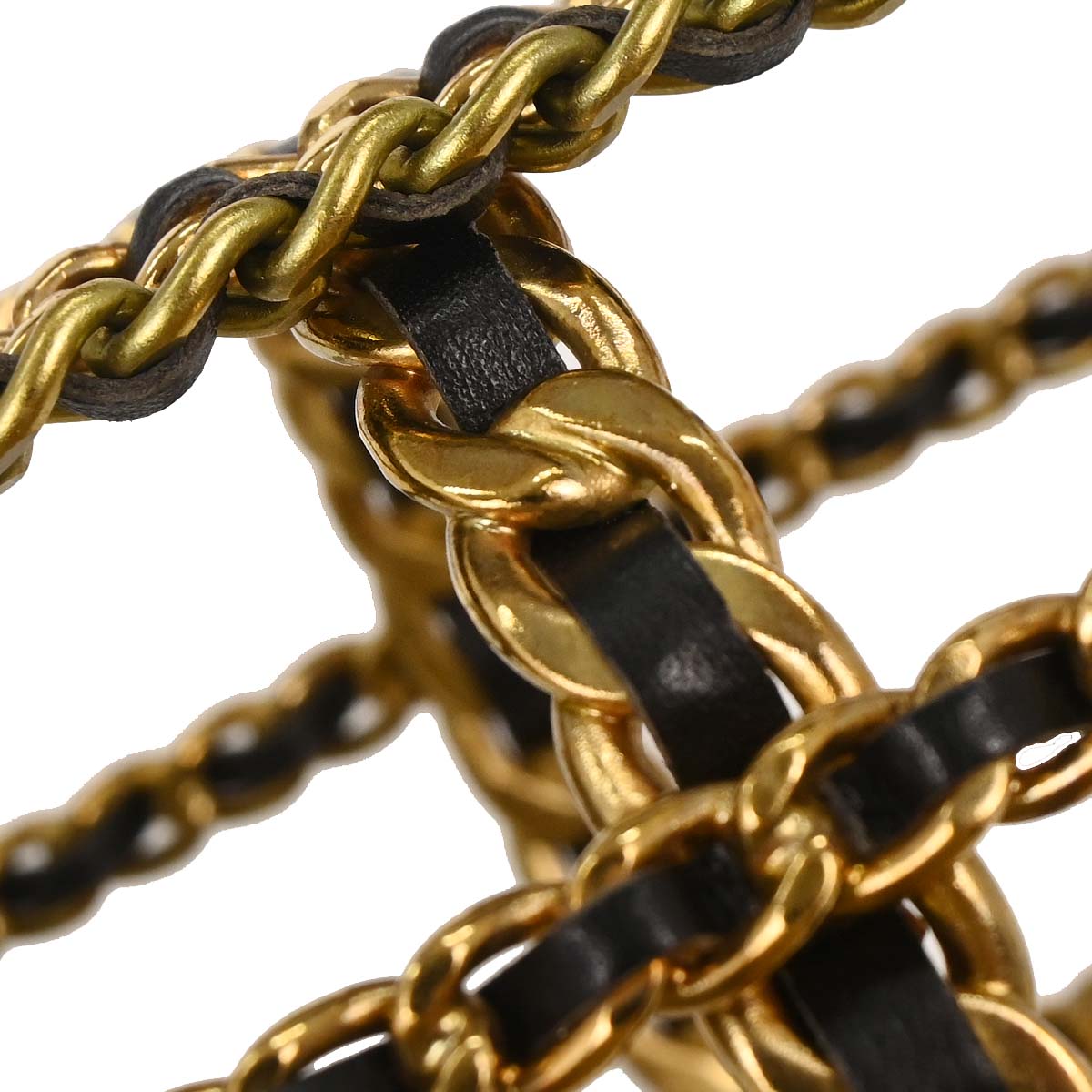 Chanel Gold Black Bottle Holder Shoulder Bag