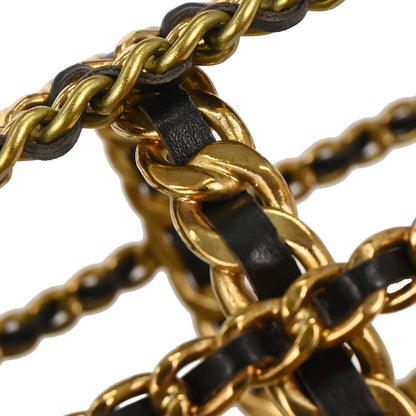 Chanel Gold Black Bottle Holder Shoulder Bag