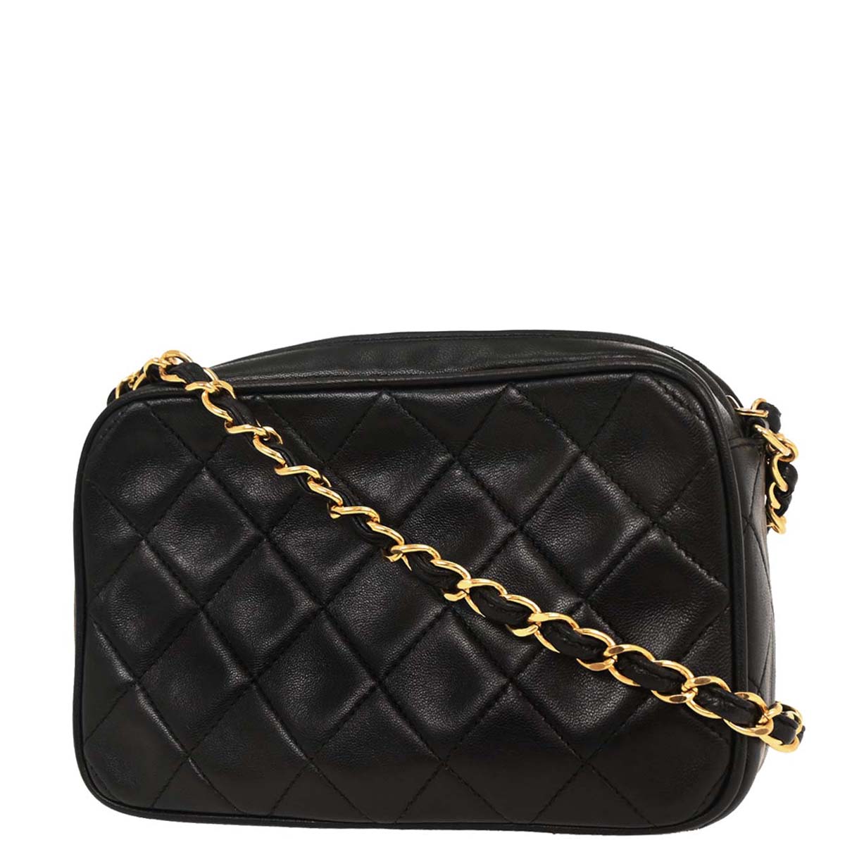 Chanel 1994-1996 Black Lambskin Camera Bag Mini