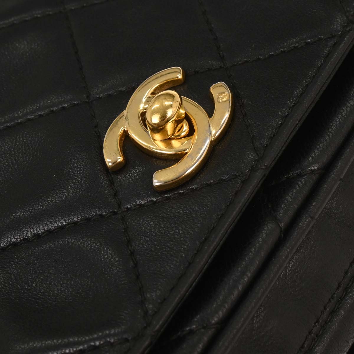 Chanel 1994-1996 Black Lambskin Camera Bag Mini