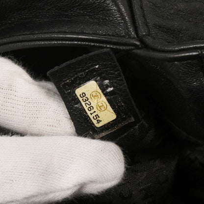 Chanel 2004-2005 Black Lambskin Luxury Chain Around Hobo Bag