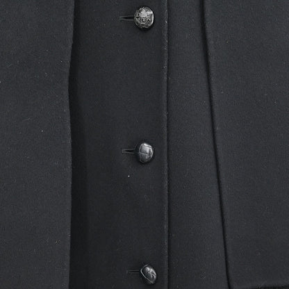 Fendi * Collarless Single Breasted Coat Black #36