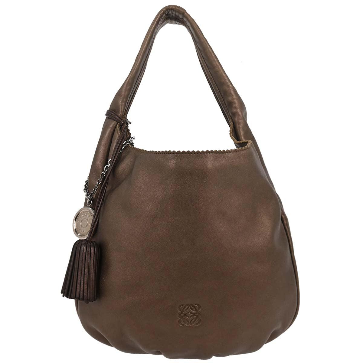 Loewe Brown Lambskin Viento Shoulder Bag