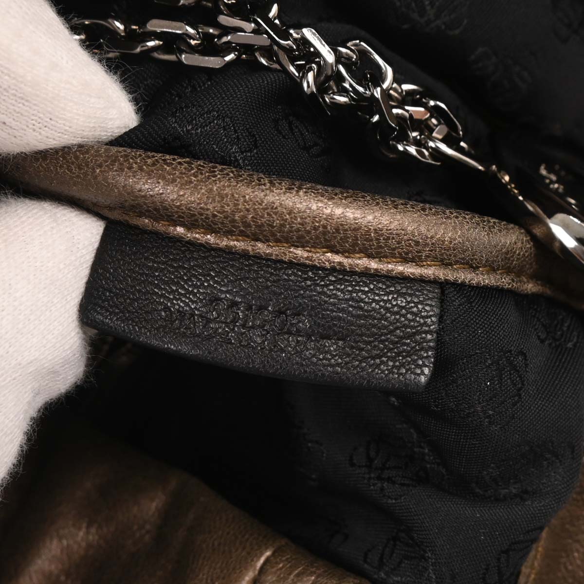 Loewe Brown Lambskin Viento Shoulder Bag