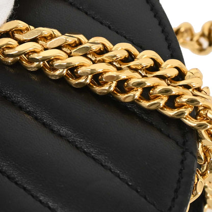 Saint Laurent Black Leather Love Heart Shoulder Bag