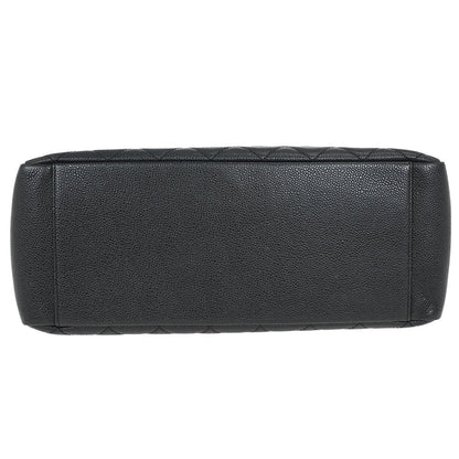 Chanel 2012-2013 Black Caviar Grand Shopping Tote GST Chain Handbag