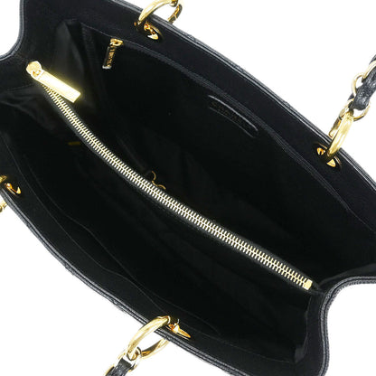 Chanel 2012-2013 Black Caviar Grand Shopping Tote GST Chain Handbag