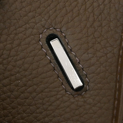 Hermes Taupe Gray Taurillon Clemence Birkin 40 Handbag