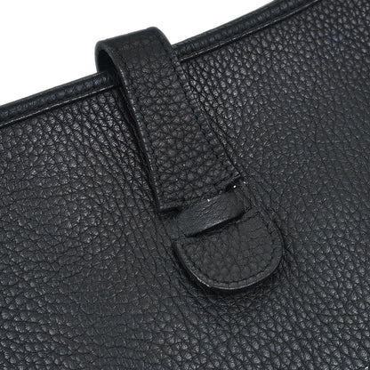 Hermes Black Taurillon Clemence Evelyne 3 GM Shoulder Bag