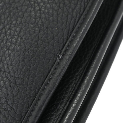 Hermes Black Taurillon Clemence Evelyne 3 GM Shoulder Bag