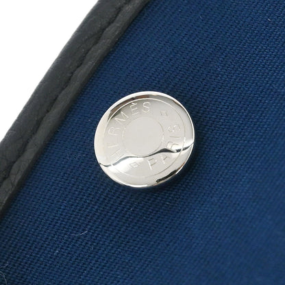 Hermes Navy Toile Officier Negonda Garden Party 36 PM Tote Bag