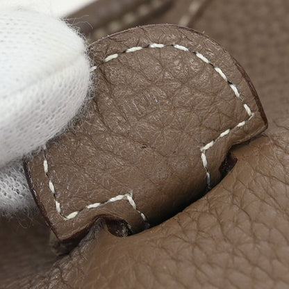 Hermes Etoupe Taurillon Clemence Evelyne 3 29 PM Shoulder Bag