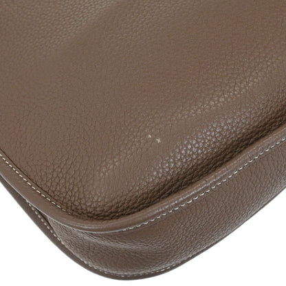 Hermes Etoupe Taurillon Clemence Evelyne 3 29 PM Shoulder Bag