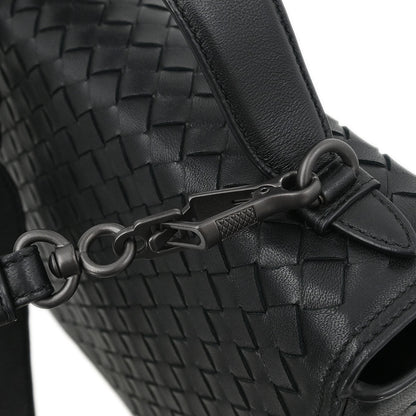 Bottega Veneta Black Lambskin Intrecciato 2way Shoulder Handbag